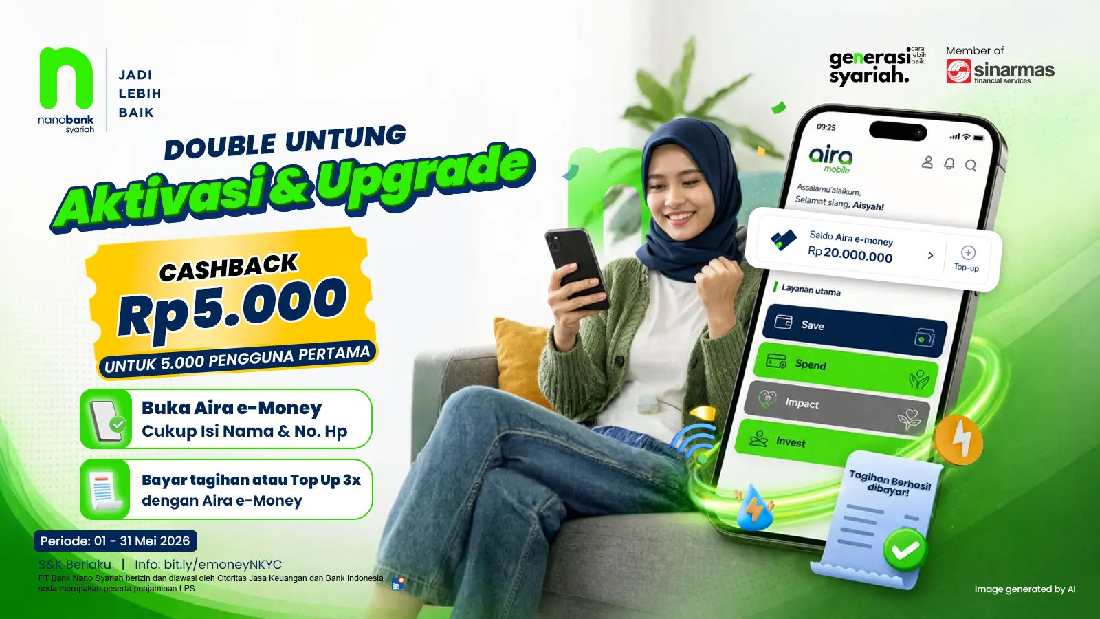 Promo DOUBLE UNTUNG: Aktivasi & Upgrade